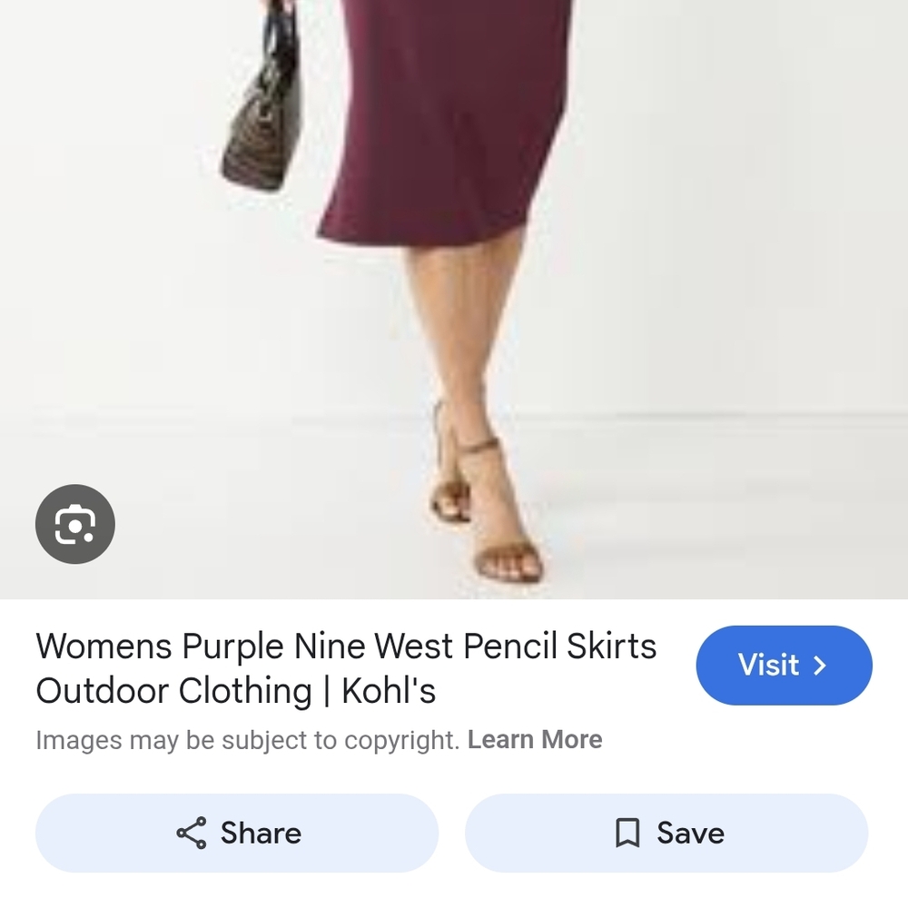 Nine West Double Pack Pencil Skirts in Black and Burgundy - Picture 7 of 8